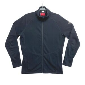 Rossignol Midlayer Jacket Mens Size Medium Black Full Zip Fleece Ski Alpine
